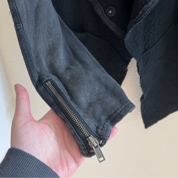 Free People Black Wool Drippy Jacket M - Picture 5 of 9